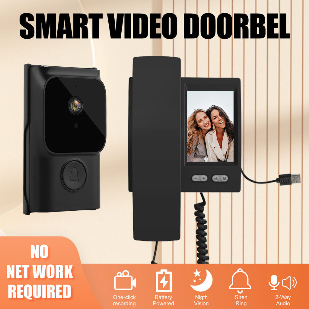 Smart WiFi Video Doorbell with 3.5" Screen & Night Vision - Walpex