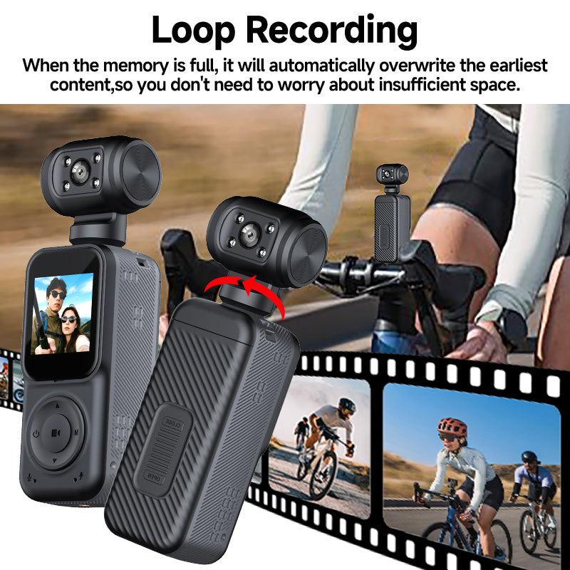 Panoramic Sports Camera Handheld DV Outdoor HD 4K Dual Lens Cycling Recorder Camera - Walpex