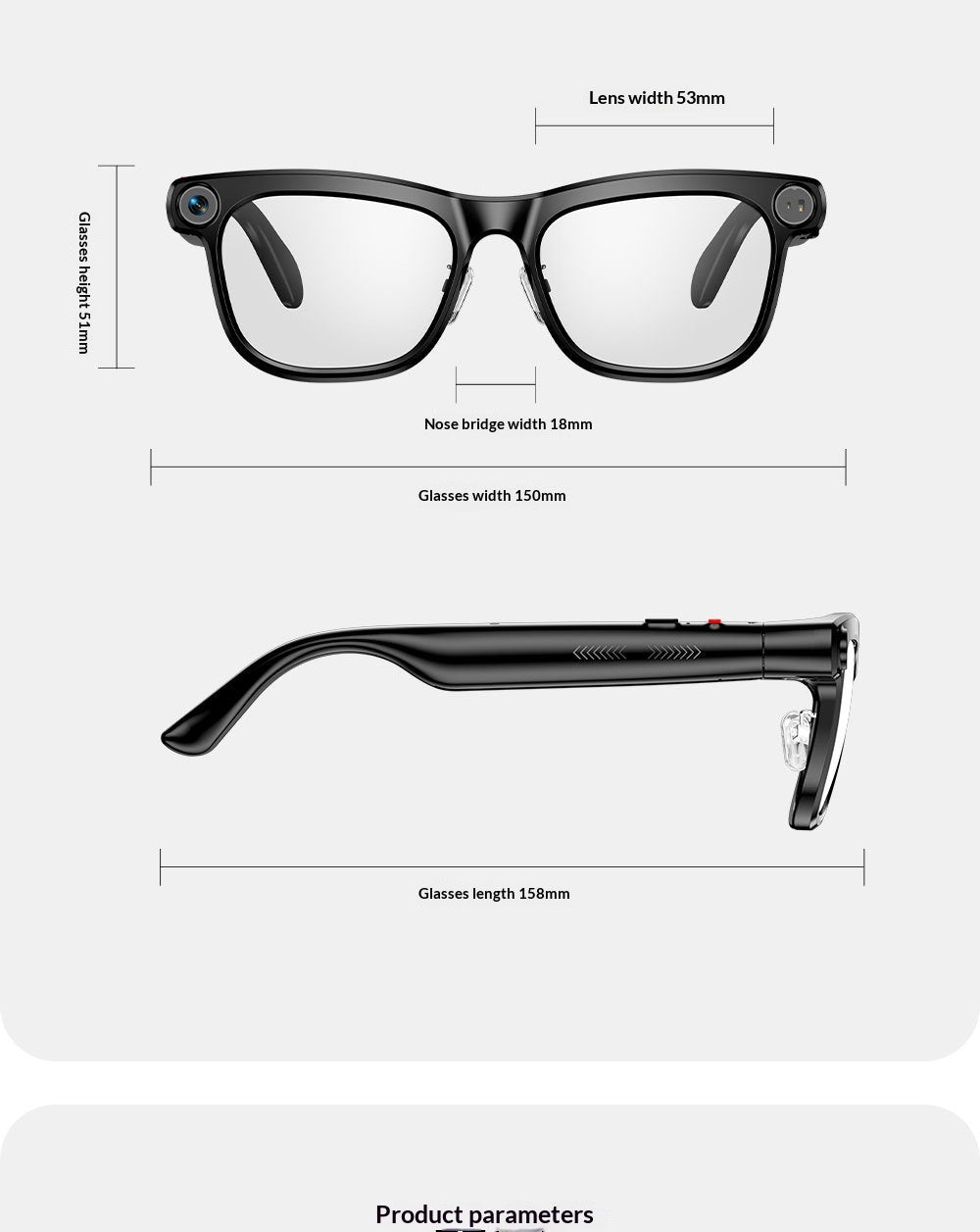 AI Smart Glasses – 1300MP HD Camera, Anti-Shake & Object Recognition - Walpex