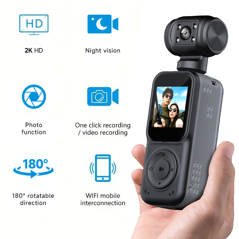 Panoramic Sports Camera Handheld DV Outdoor HD 4K Dual Lens Cycling Recorder Camera - Walpex