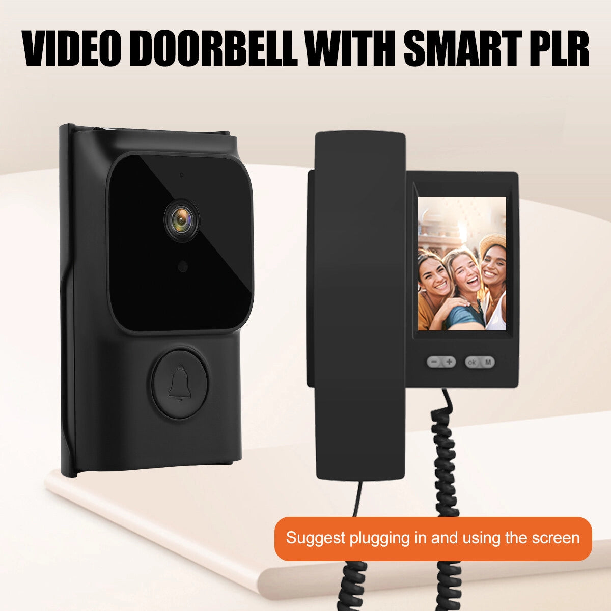 Smart WiFi Video Doorbell with 3.5" Screen & Night Vision - Walpex