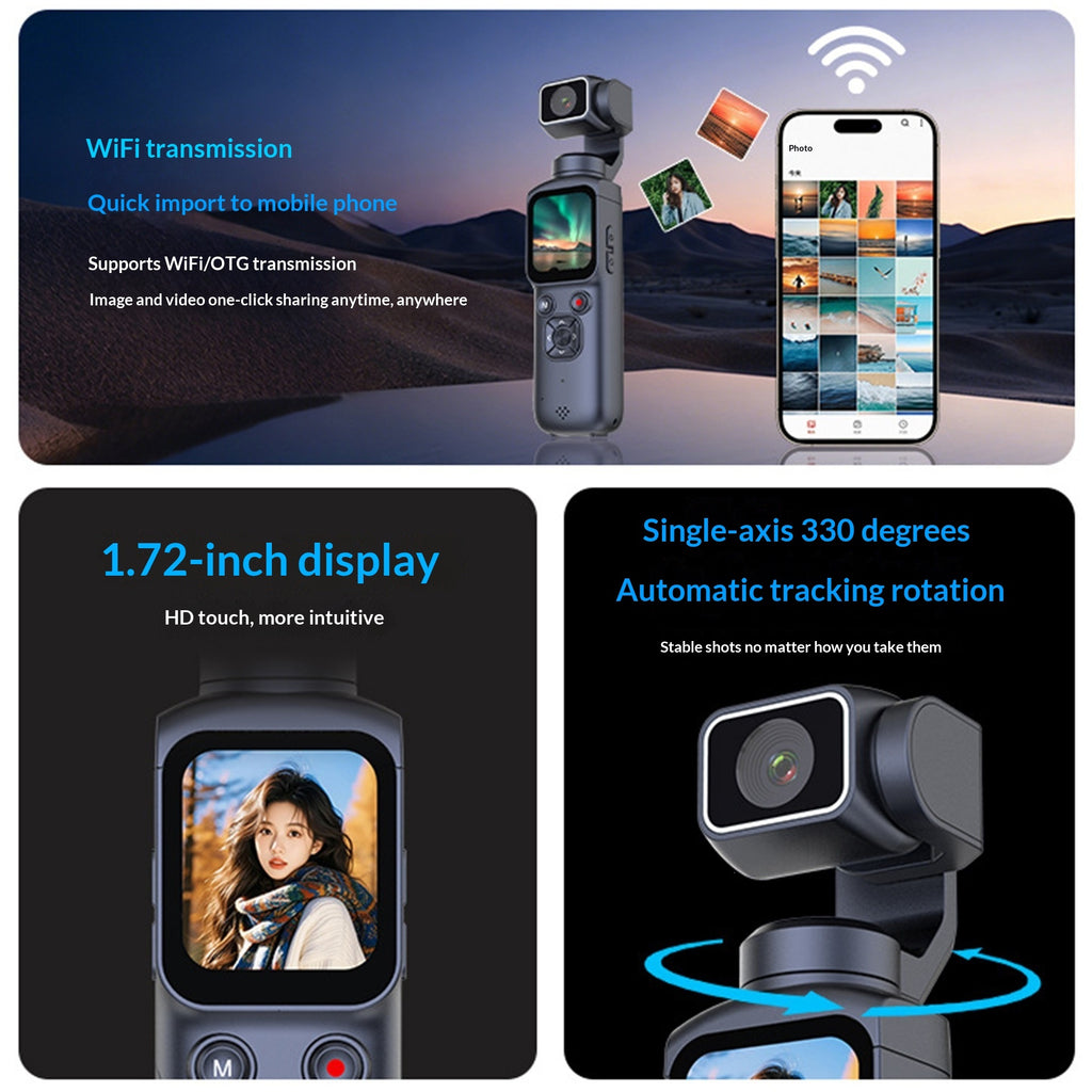 4K Gimbal Camera with Face Recognition & Motion Stabilisation - Walpex