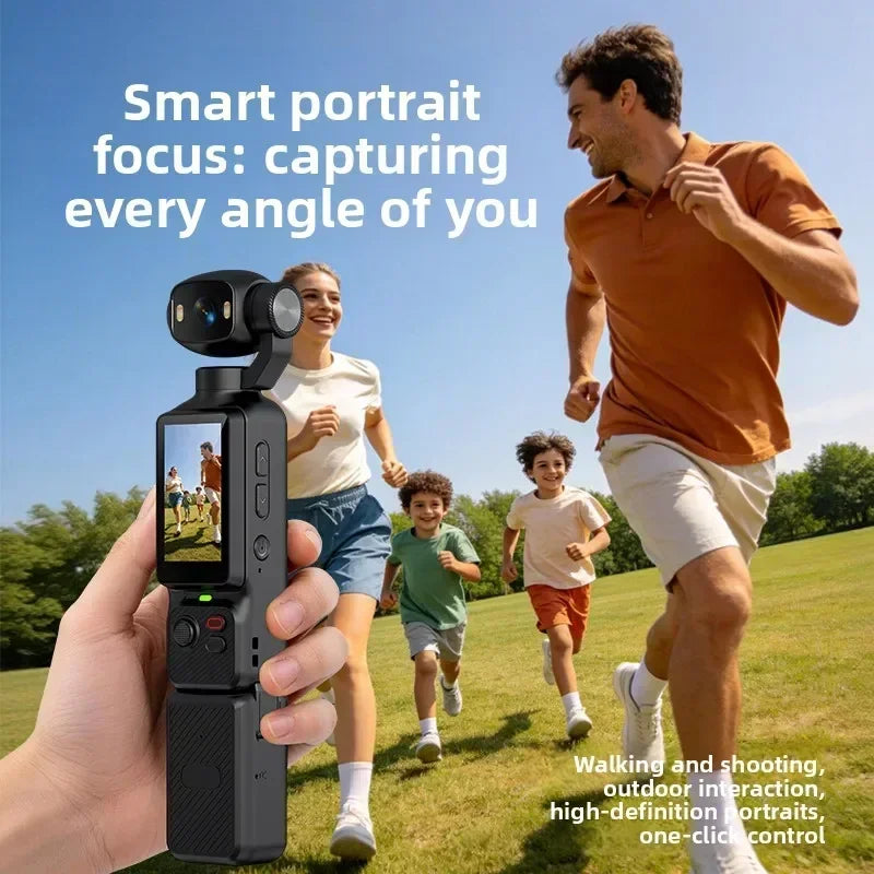 Caméra d'action 4K avec objectif rotatif à 180° – EIS WiFi Écran tactile