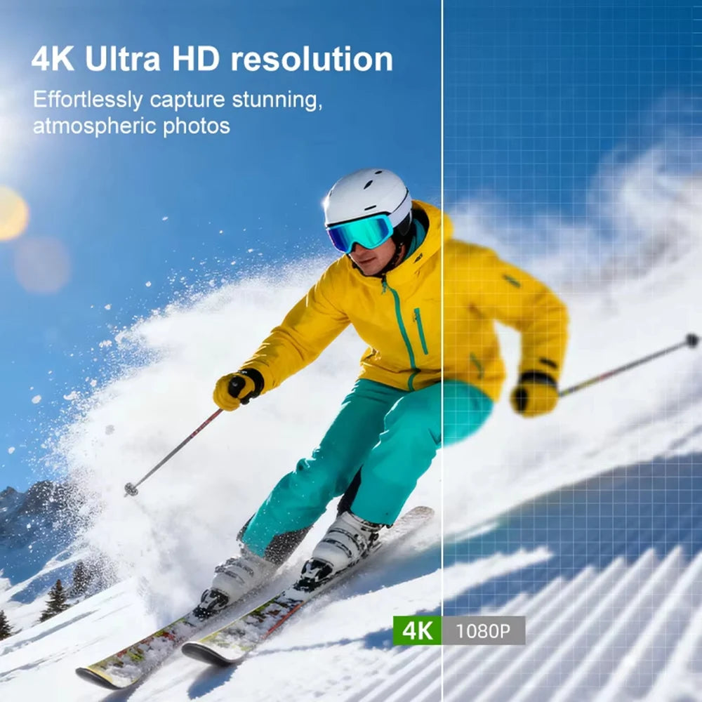 ANSVICAM Caméra Vlog avec stabilisateur cardan 4K – Suivi automatique à 330° WiFi Écran tactile