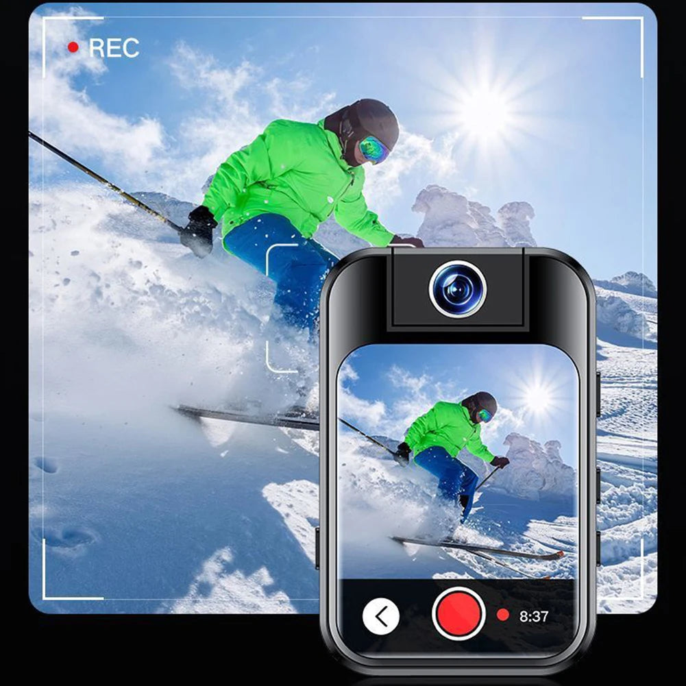 Caméra d'action sport 5K – Objectif rotatif WiFi Écran tactile