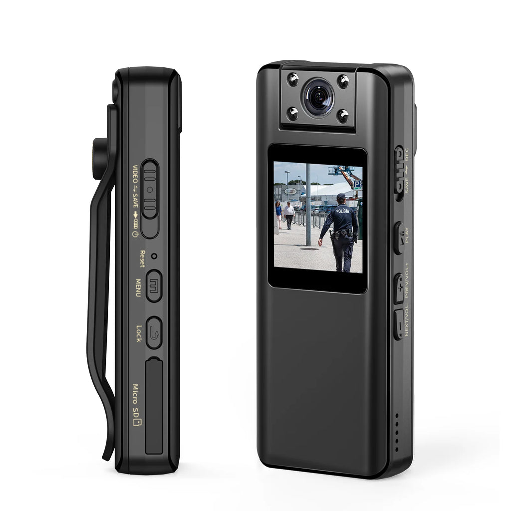 Mini caméra corporelle 1080P – Vision nocturne et clip magnétique