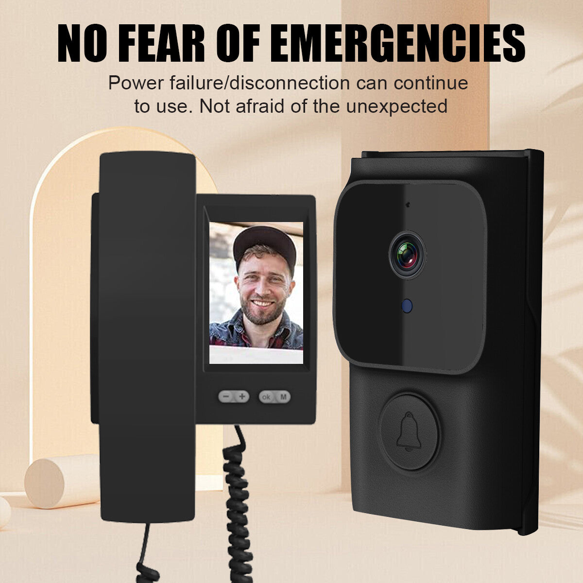 Smart WiFi Video Doorbell with 3.5" Screen & Night Vision - Walpex