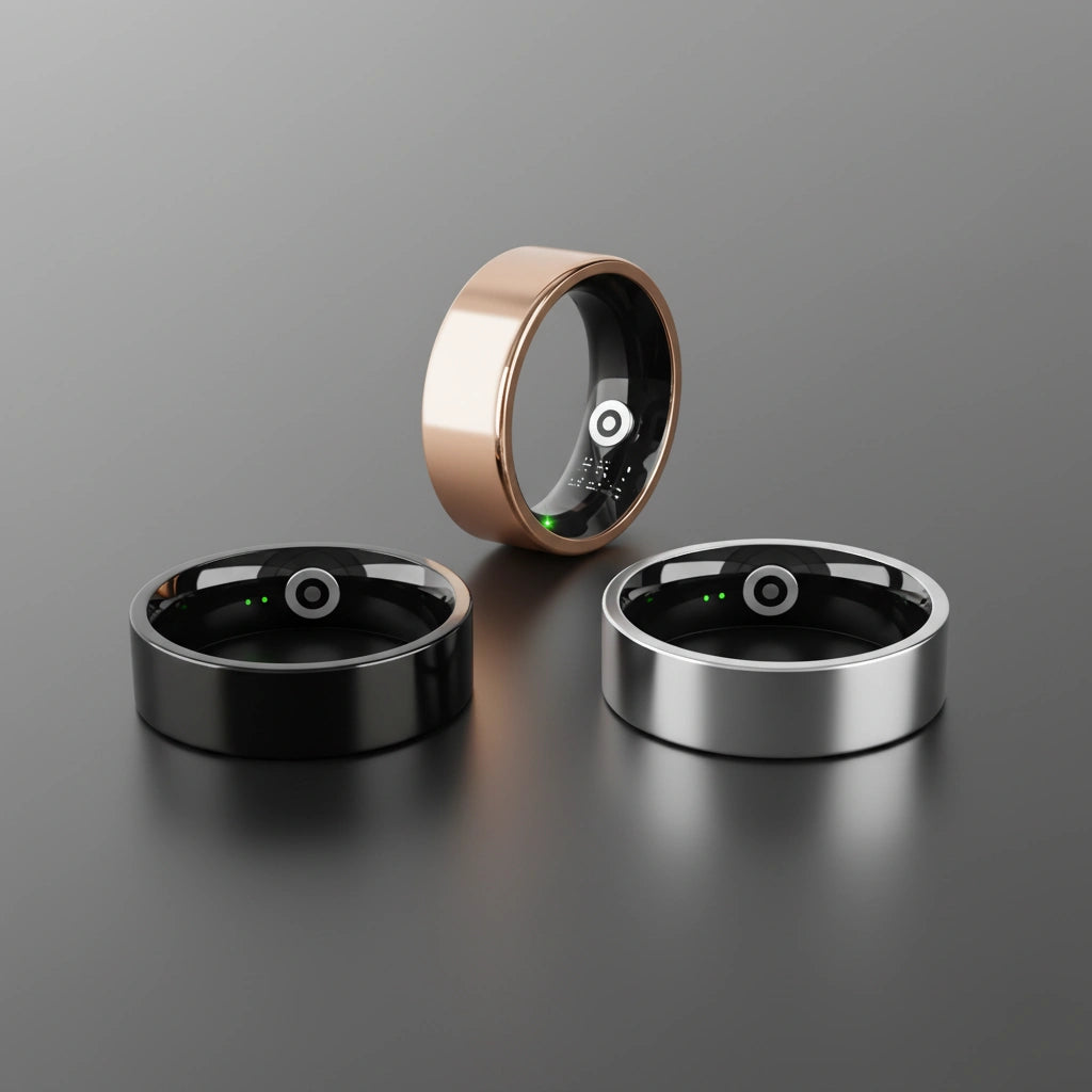 Smart Ring Health Tracker – Heart Rate, Sleep, HRV, IP68, 7-Day Battery