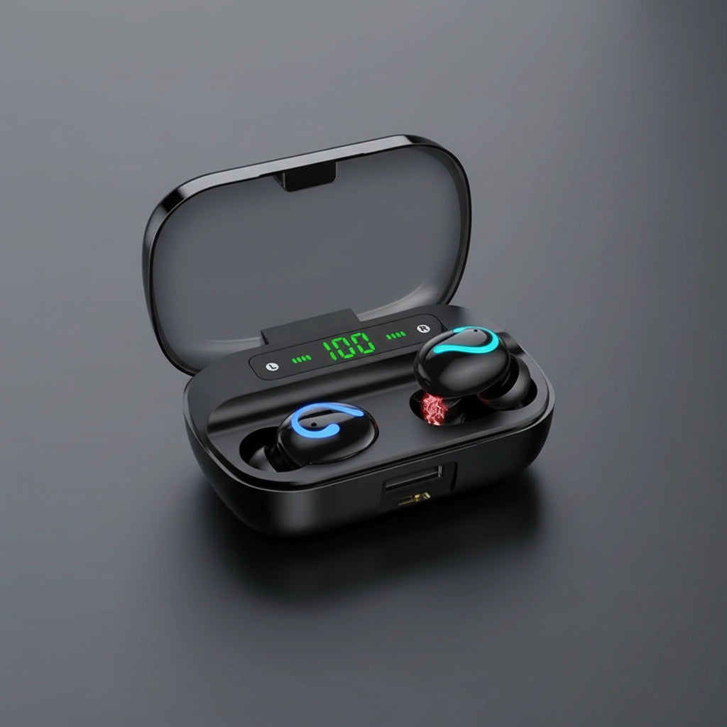 TWS Wireless Earbuds – Bluetooth 5.1, IPX7 Waterproof, Stereo Sound